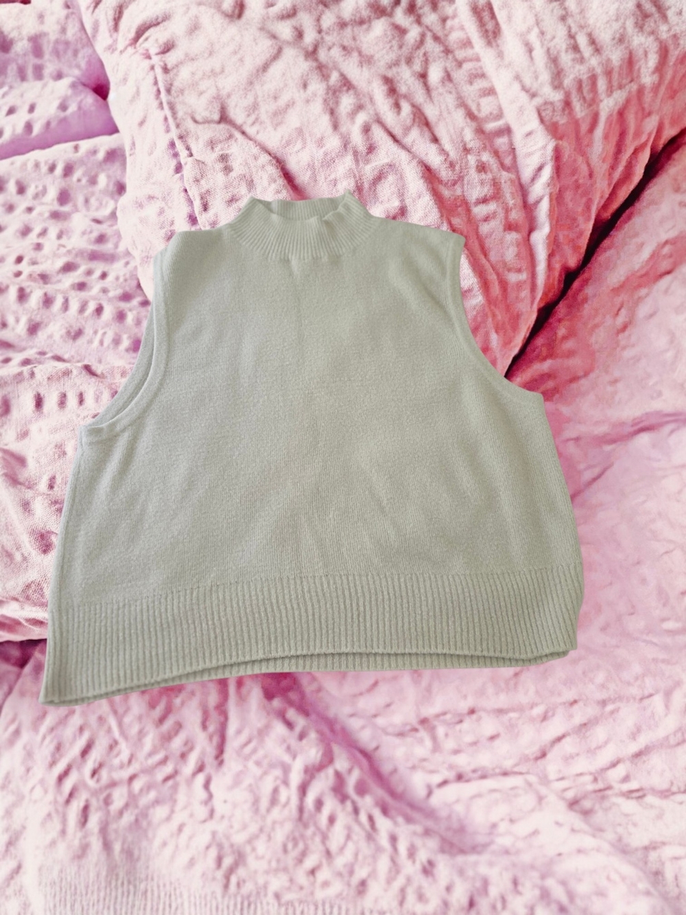 PrettyLittleThing Beige Sleeveless Knit Vest